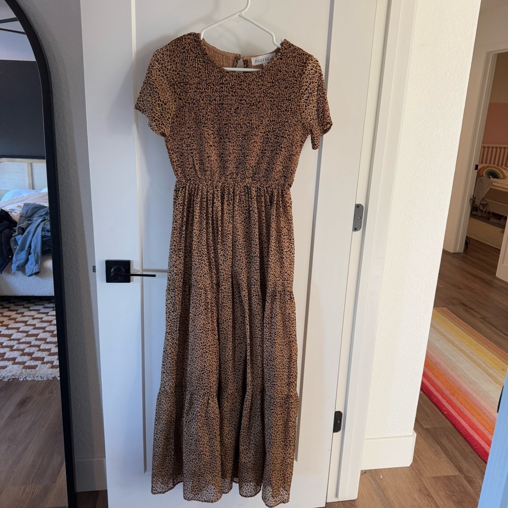 Ribbed Cheetah Maxi dress